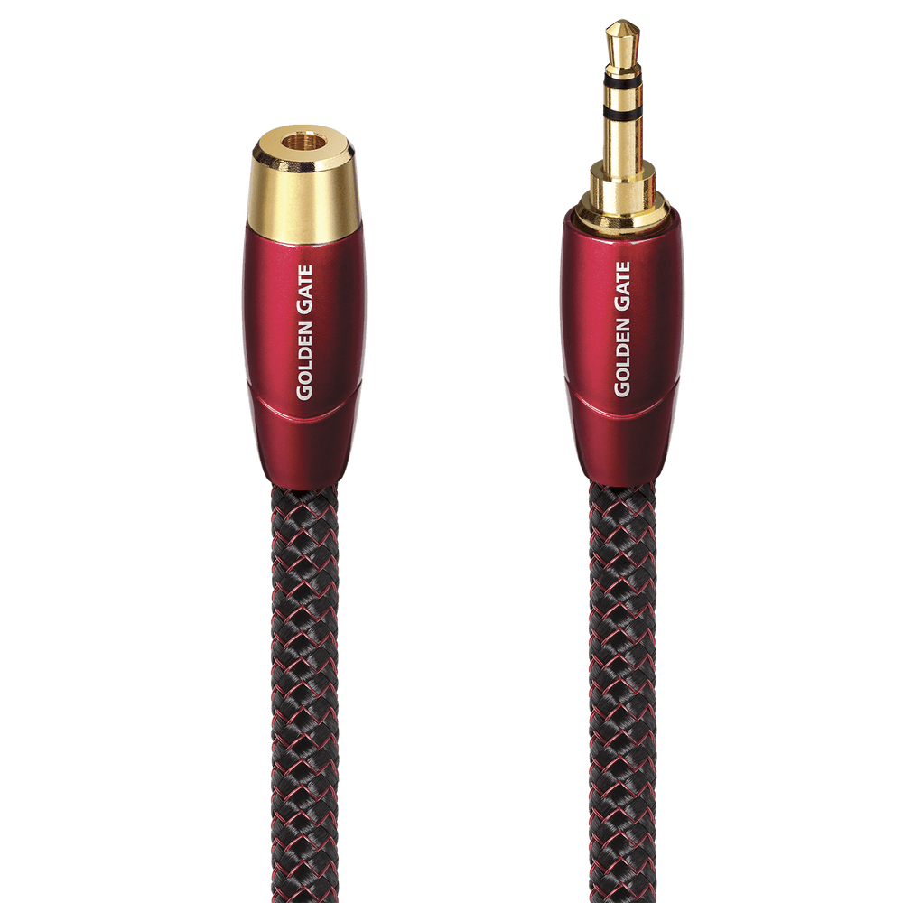 AudioQuest Golden Gate 3.5mm Aux Extension Cable – Male to Female Stereo Interconnect