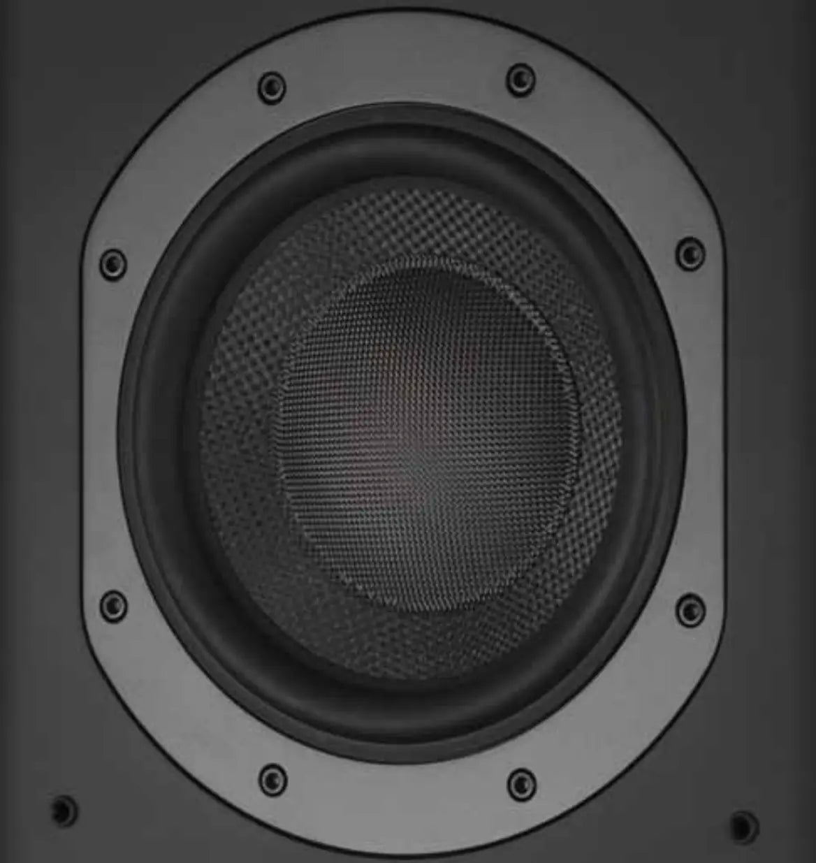 Closeup view of a B&W CT8.4 LCRS Custom Theatre Speaker