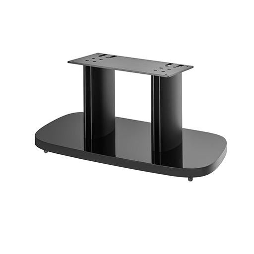 A black centre channel speaker stand from Bowers & Wilkins, designed for the HTM D4 speaker.