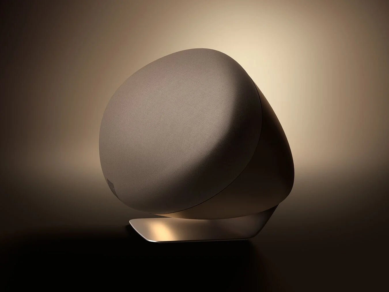 Modern Bowers & Wilkins Zeppelin Pro Wireless Speaker in space grey on a white background on a dark background