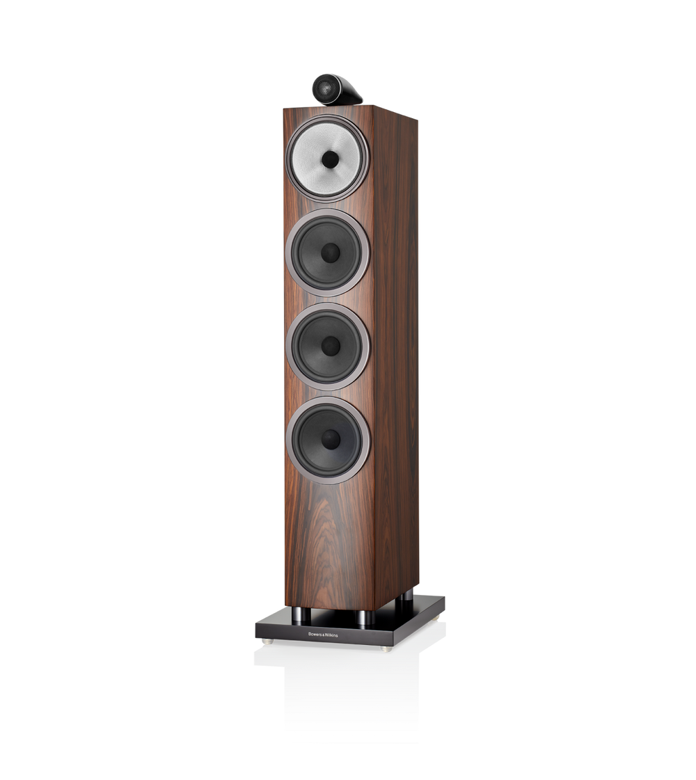 B&W 702 S3 Floor Standing Speaker in mocha color finish.