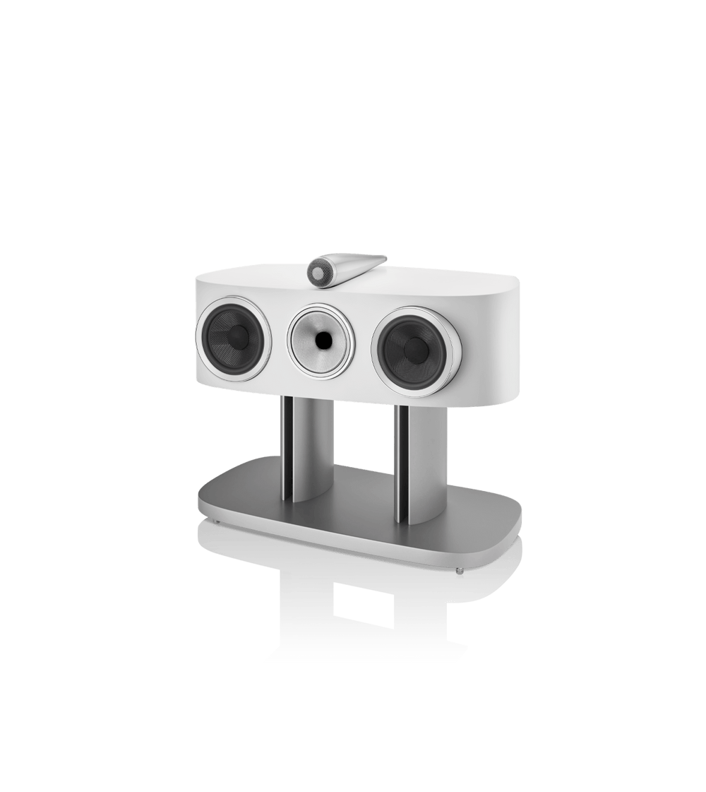 B&W HTM82 D4 Reference Centre Channel in satin white color finish.