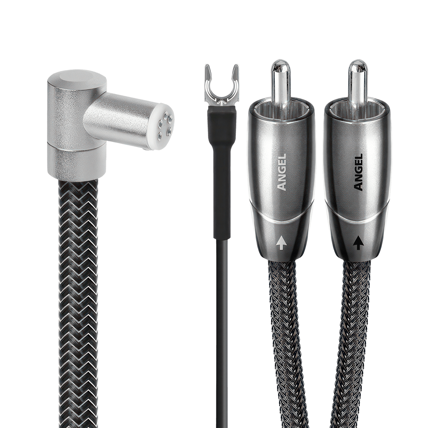 AudioQuest Angel 90˚ Tonearm JIS > RCA Tonearm Cable + Ground Wire