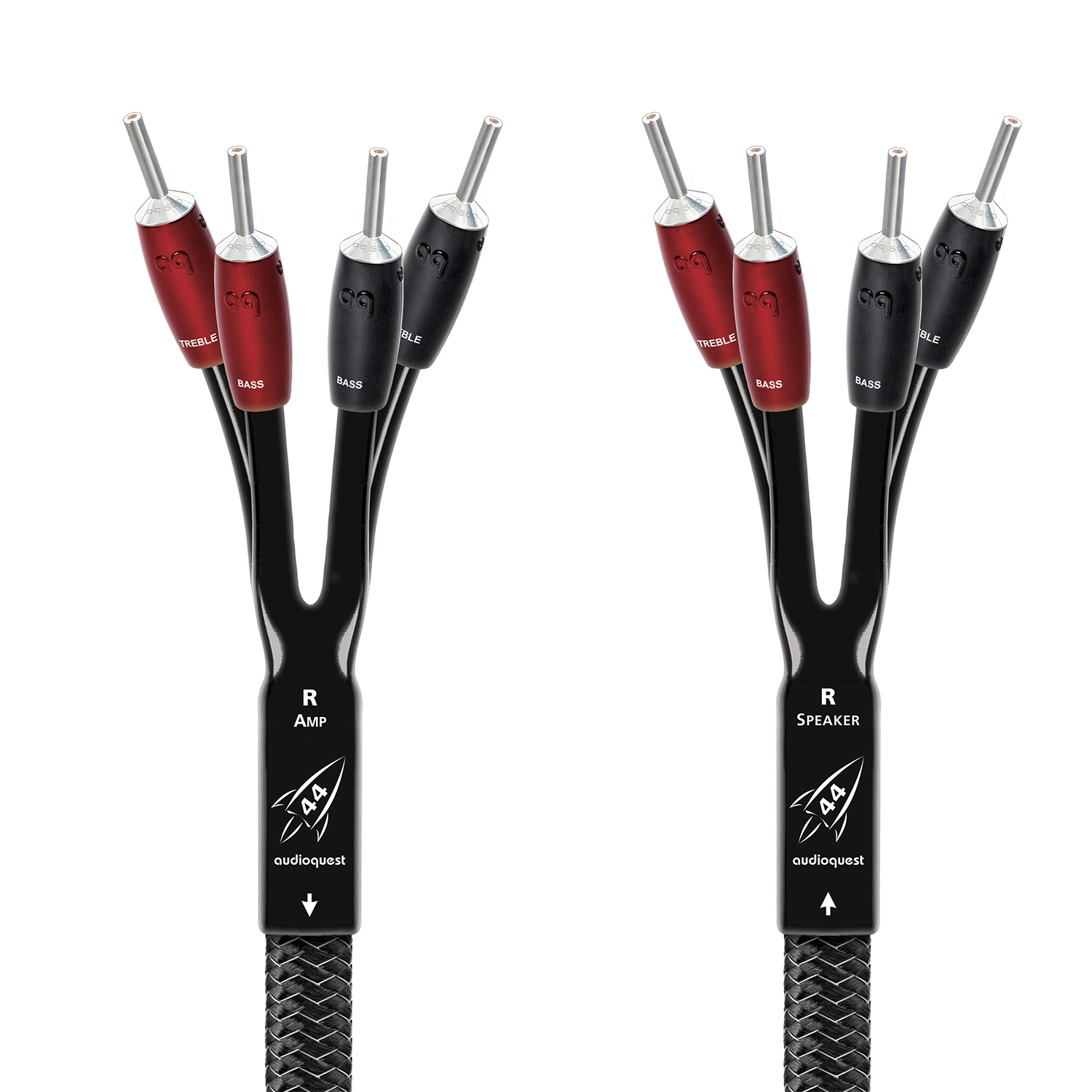 AudioQuest Rocket 44 Single BiAmp Speaker Cable w/ SureGrip 500 Connectors