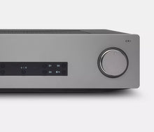 Silver Cambridge Audio CXA81 MKII Integrated Amplifier with control panel on a light gray background