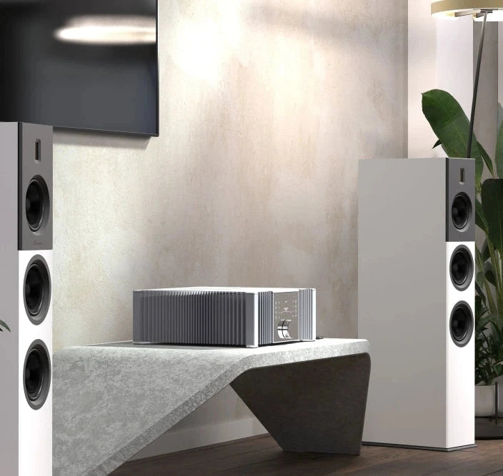 A living room stereo setup featuring Burmester 232 Integrated Amplifier - Hi-Fi Centre.