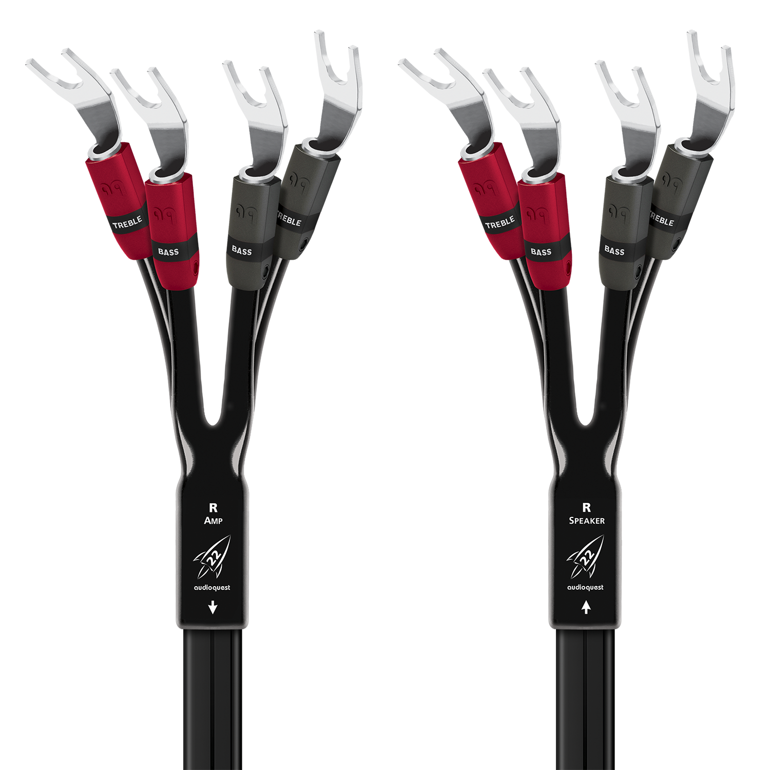 AudioQuest Rocket 22 Single BiAmp Speaker Cable w/ SureGrip 300 Connectors