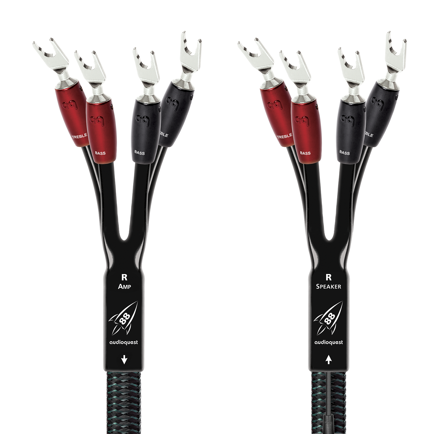 AudioQuest Rocket 88 Single BiAmp Speaker Cable w/ SureGrip 500 Connectors