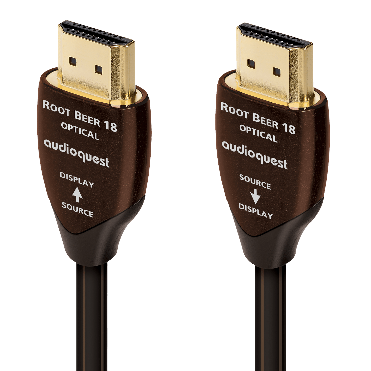 AudioQuest Root Beer 18 2.0b HDMI Cable - 4K/8K Ultra HD, In-Wall Rated, High-Speed, 18Gbps, HDR, eARC
