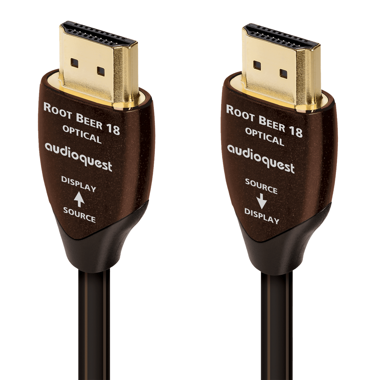 AudioQuest Root Beer 18 2.0b HDMI Cable - 4K/8K Ultra HD, In-Wall Rated, High-Speed, 18Gbps, HDR, eARC