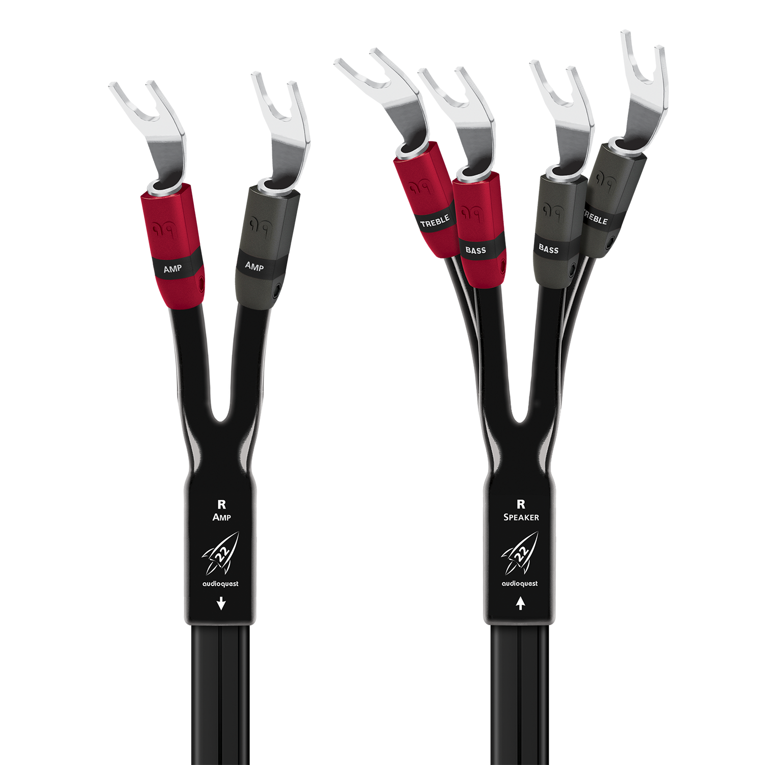 AudioQuest Rocket 22 Single BiWire Speaker Cable w/ SureGrip 300 Connectors