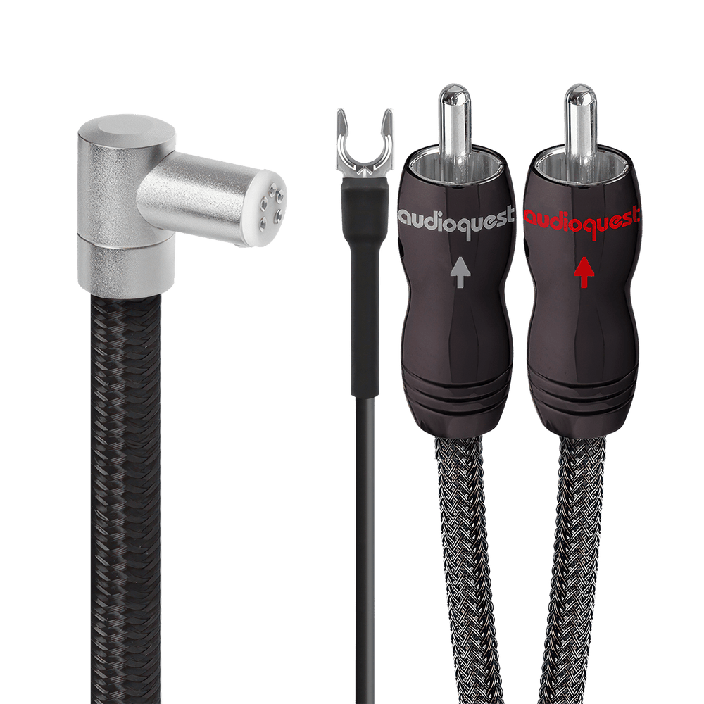 AudioQuest WEL Signature 90˚ Tonearm JIS > RCA Limited Edition Cable + Ground Wire