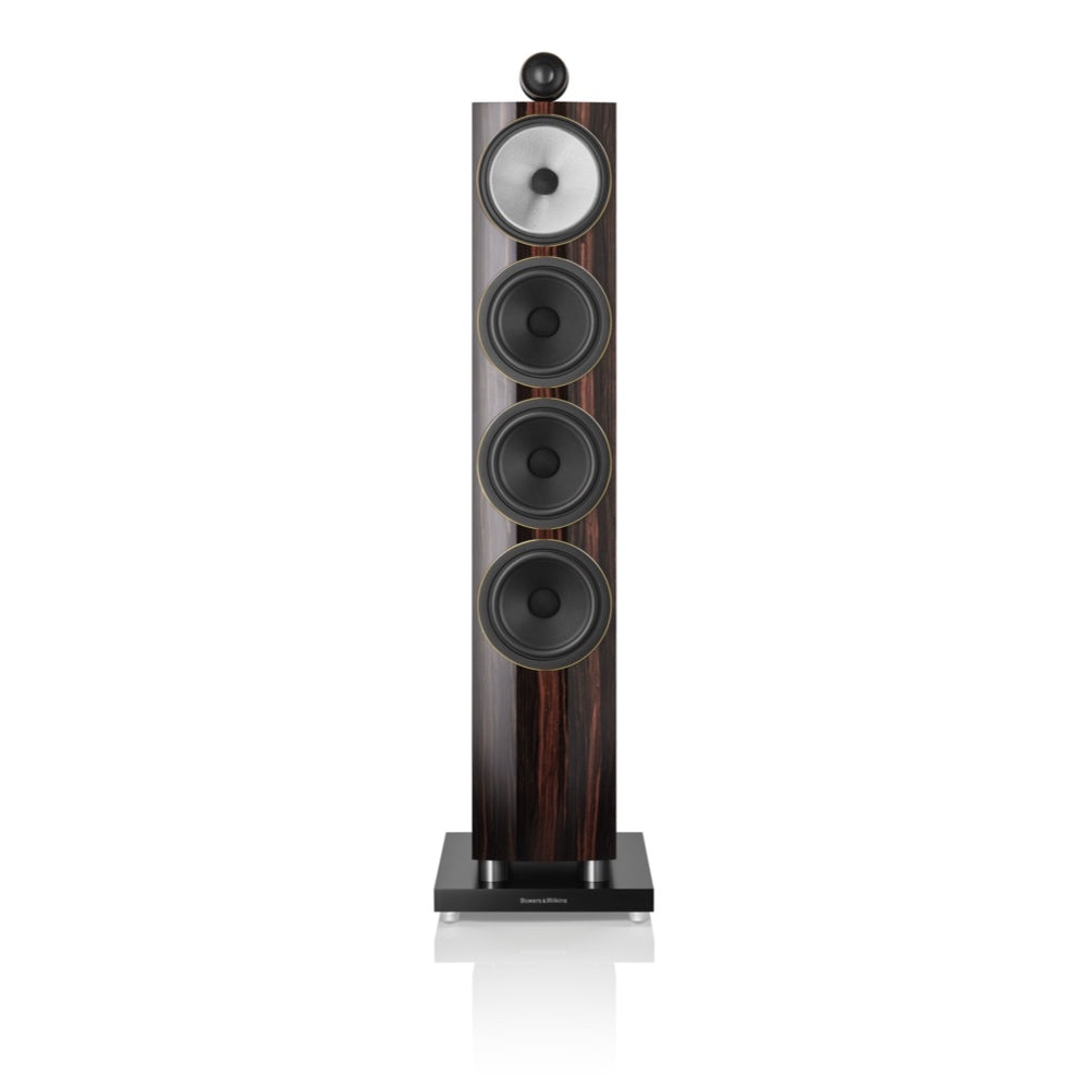 B&W 702 S3 Signature Floor Standing Speaker in datuk gloss color finish.