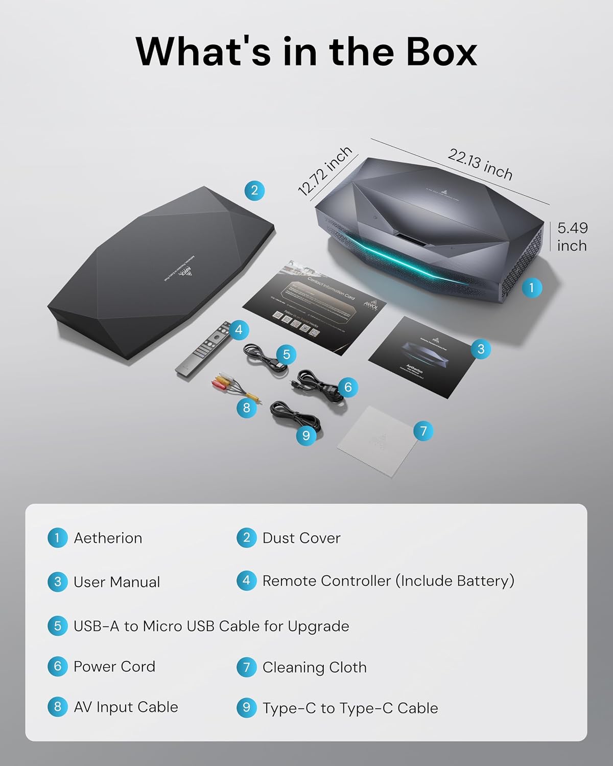 AWOL Vision Aetherion Max 4K Triple Laser 3300 Lumens UST Projector
