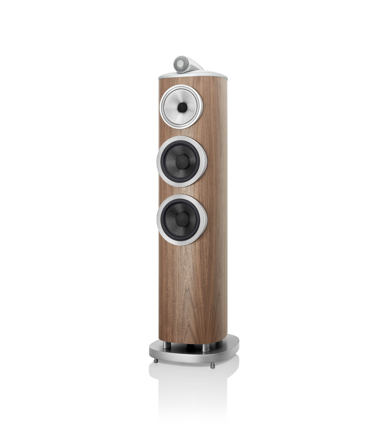 B&W 804 D4 Reference Speaker in walnut color finish.