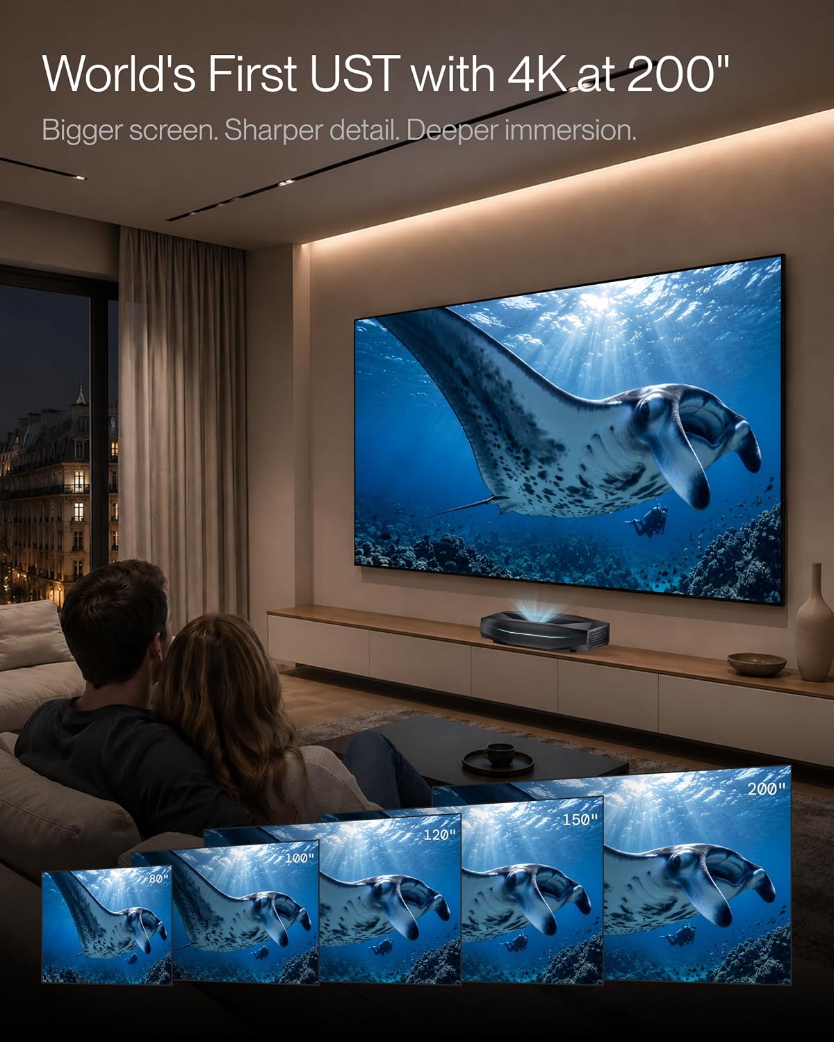AWOL Vision Aetherion Pro 4K Triple Laser 2600 Lumens UST Projector