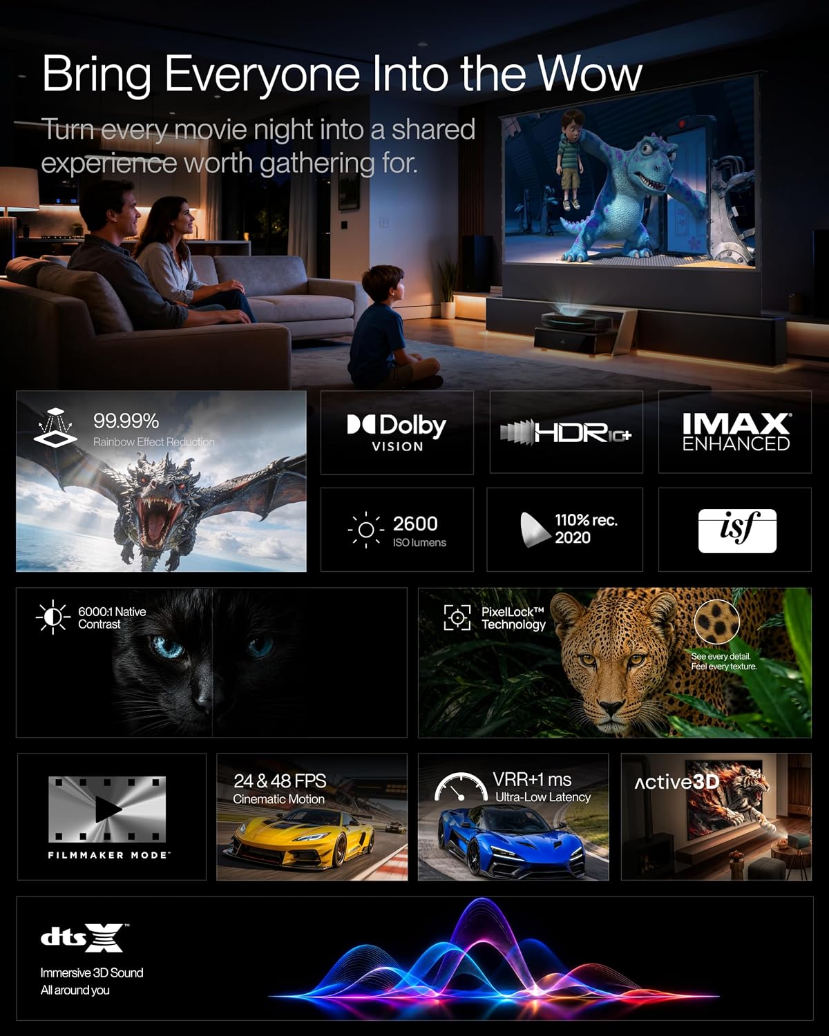 AWOL Vision Aetherion Pro 4K Triple Laser 2600 Lumens UST Projector