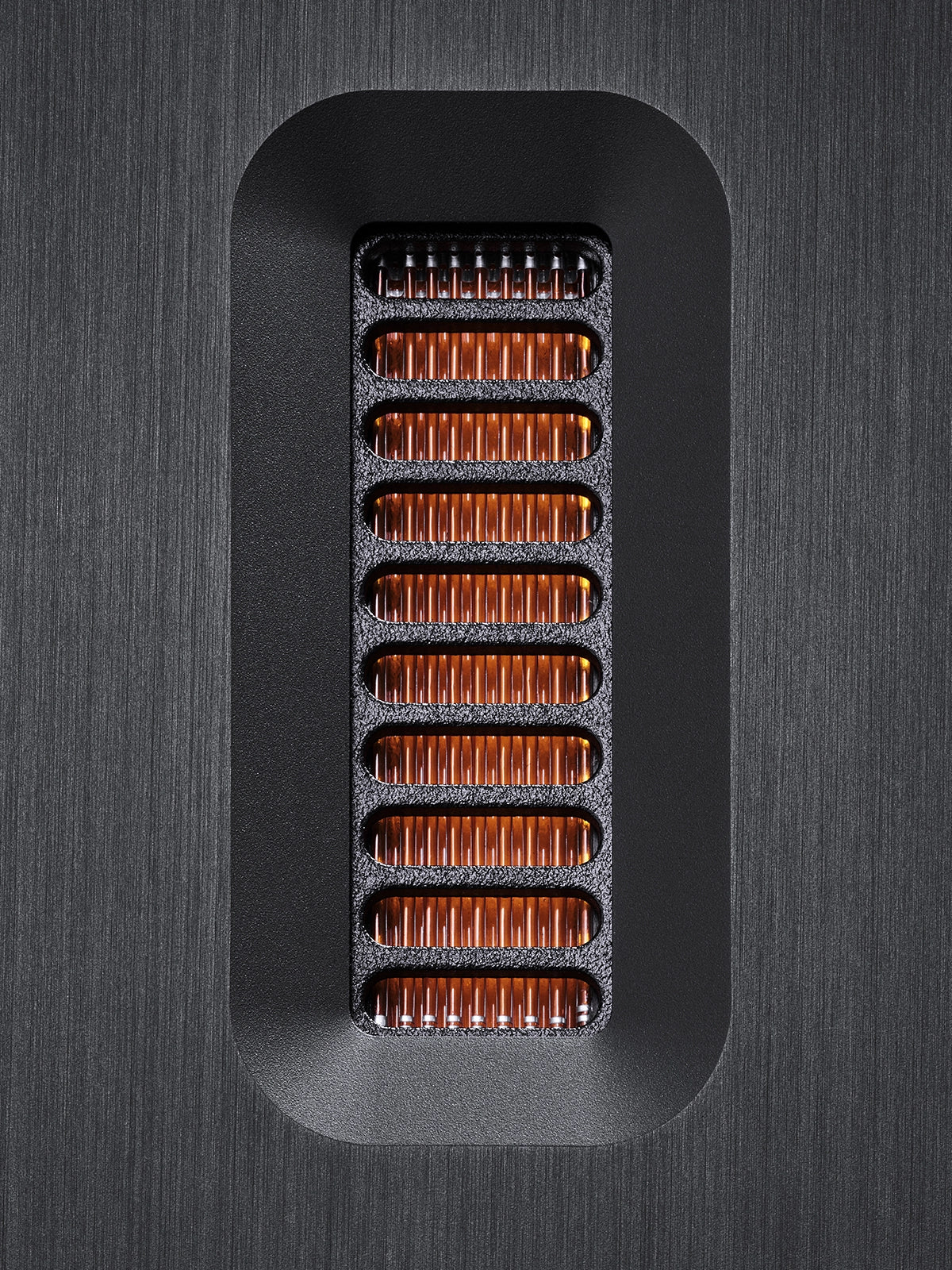 A detail on a Burmester B38 Top Line Speaker - HiFi Centre.