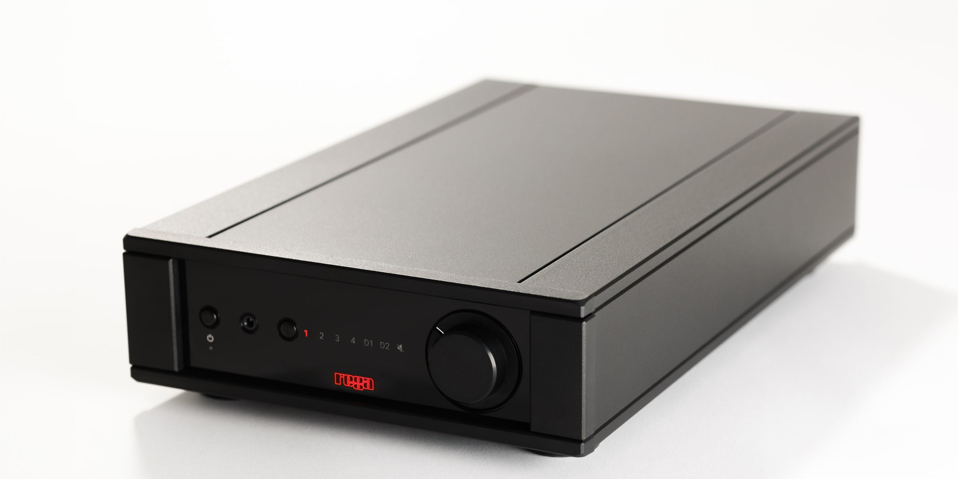 A front view of a Rega Brio Mk7 Integrated Amplifier