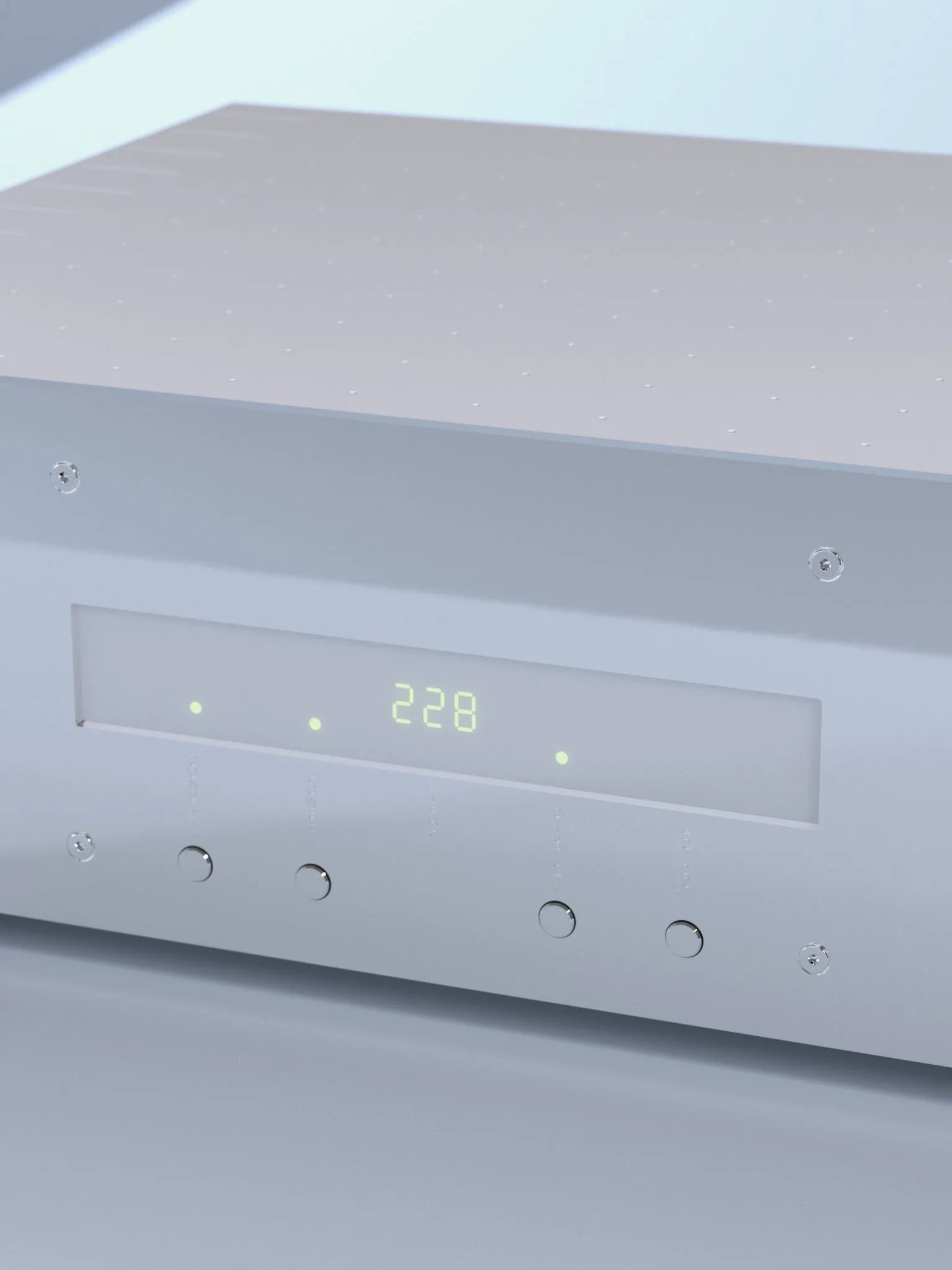 Burmester 948 Power Line Conditioner with digital display on a light gray background - HiFi Centre.