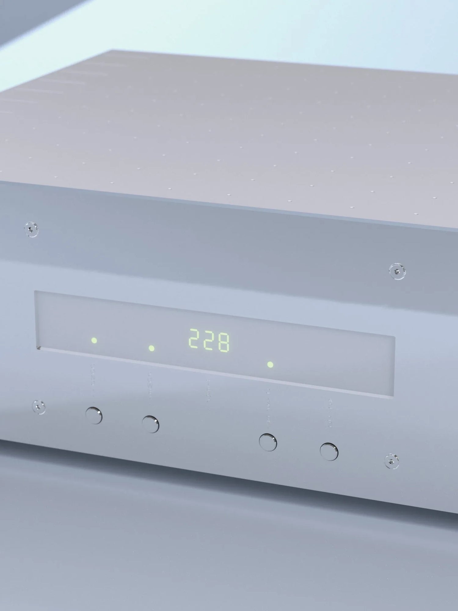 Burmester 948 Power Line Conditioner with digital display on a light gray background - HiFi Centre.