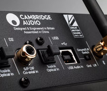 Cambridge Audio DACMAGIC 200M DAC equipment with various input ports on a black background