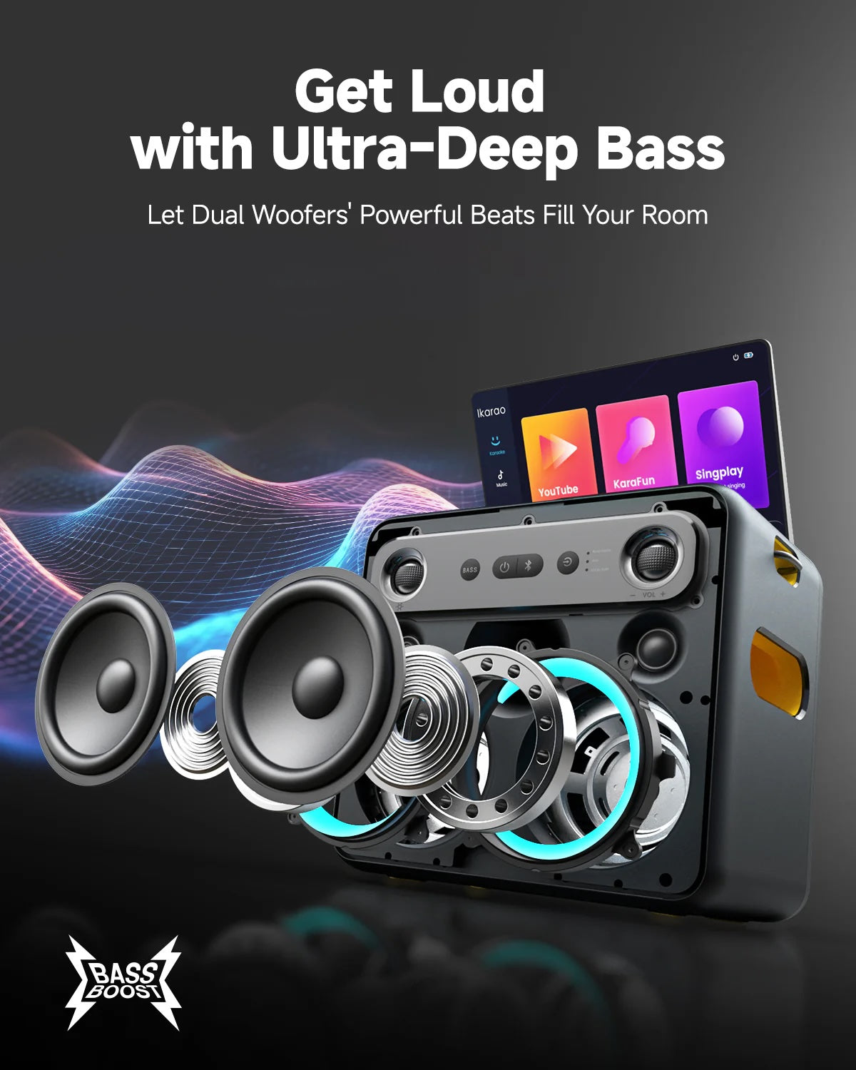 Ikarao Break X2 Portable Karaoke Machine