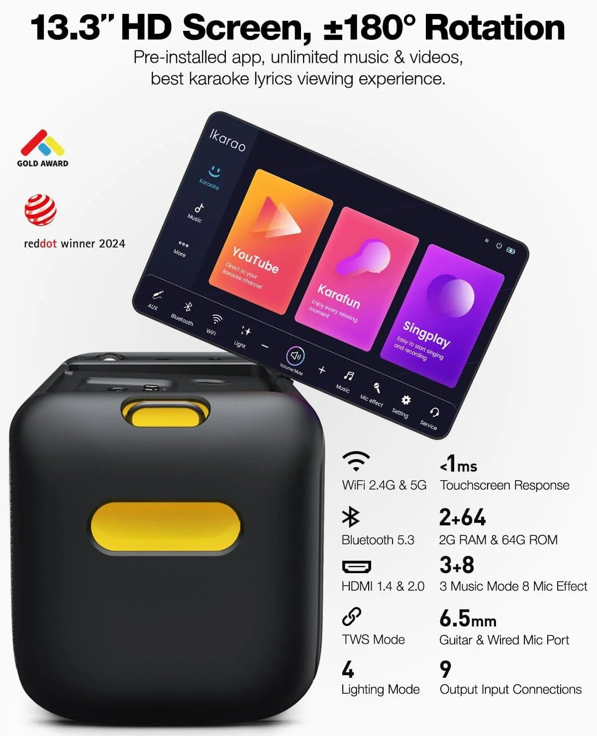 Ikarao Break X1 Portable Karaoke Machine