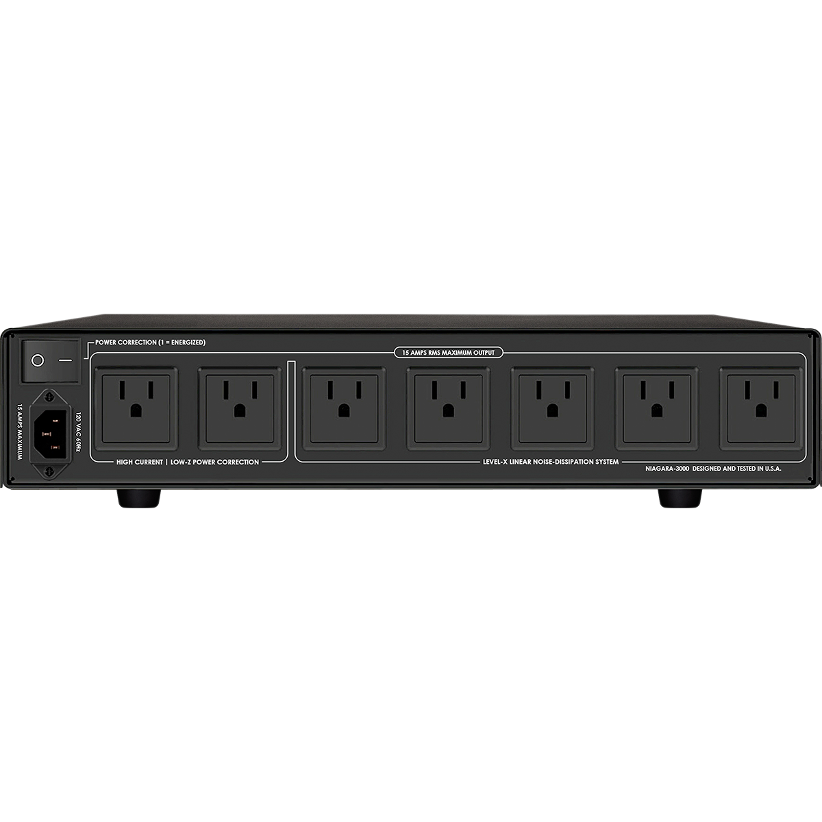 AudioQuest Niagara 3000 7-Outlet Power Conditioner w/ Linear Noise-Dissipation & Non-Sacrificial Surge Protection