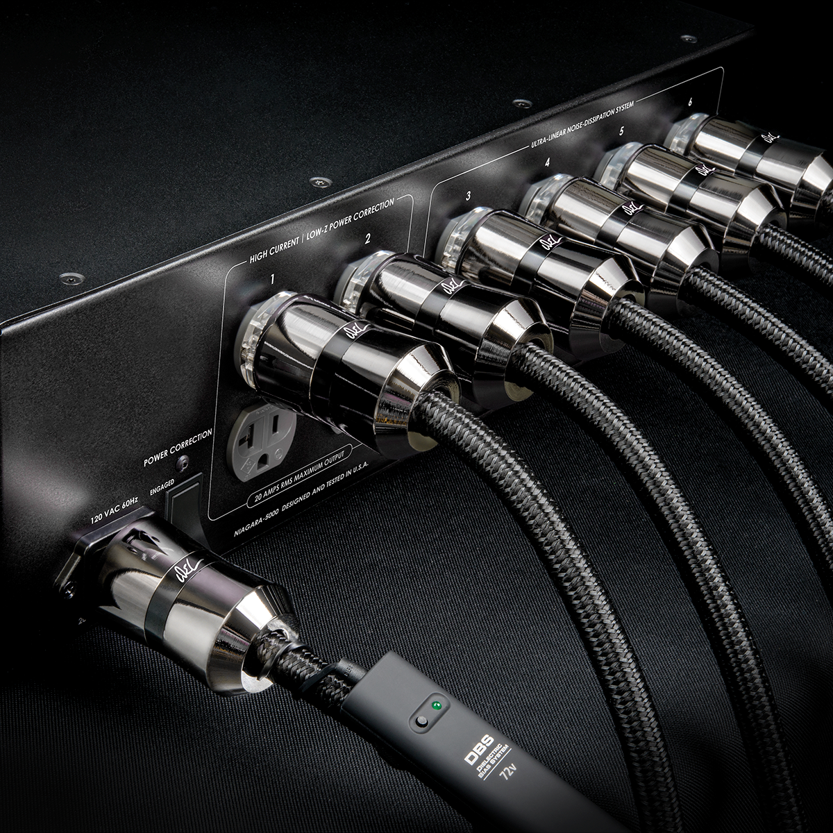AudioQuest Niagara 3000 7-Outlet Power Conditioner w/ Linear Noise-Dissipation & Non-Sacrificial Surge Protection