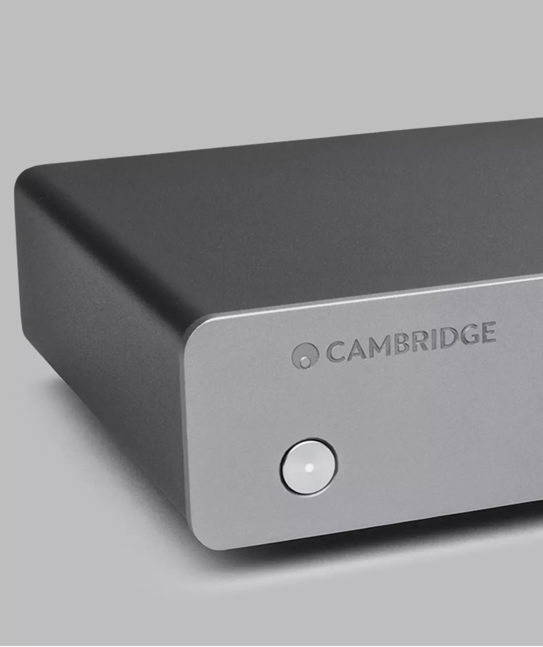 Cambridge Audio SOLO MM Phono Stage on a gray background - HiFi Centre.