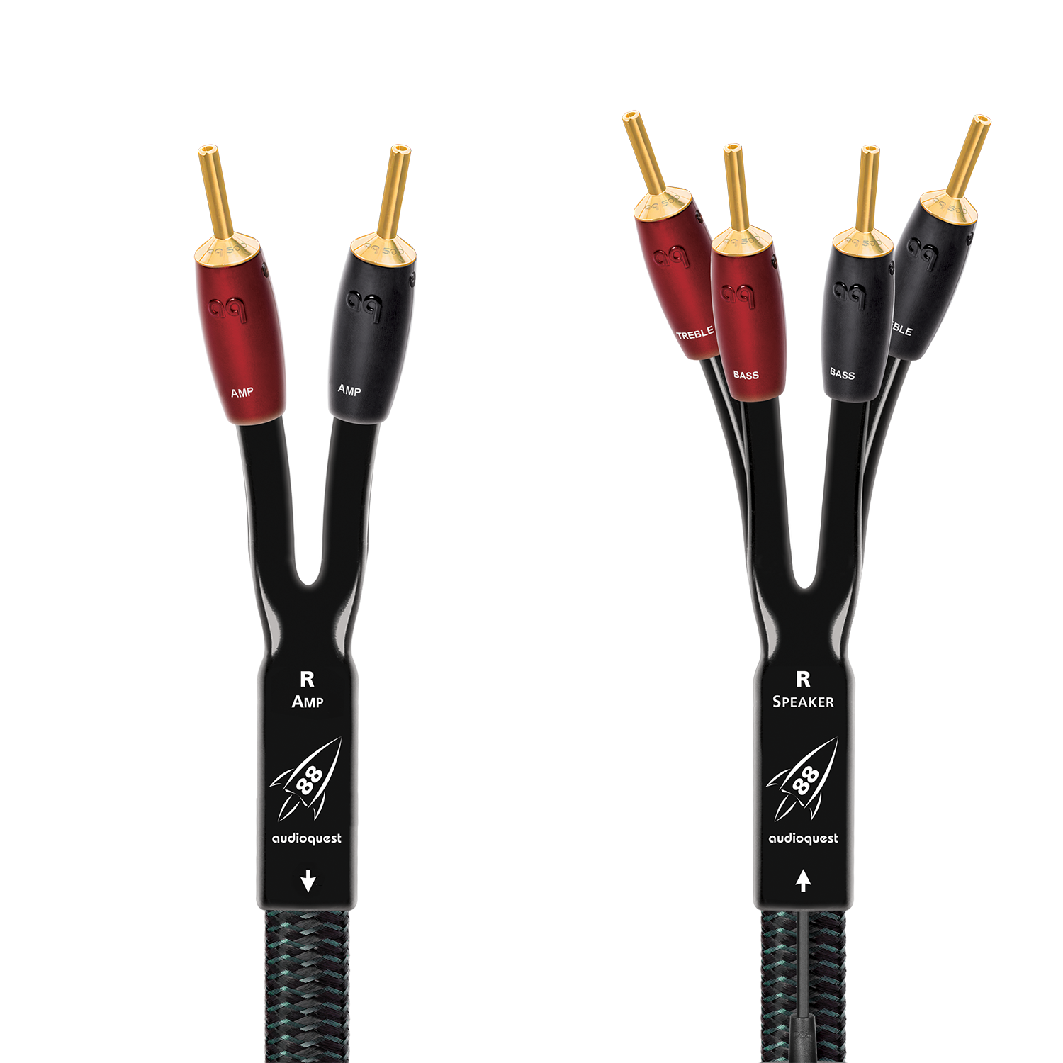 AudioQuest Rocket 88 Single BiWire Speaker Cable w/ SureGrip 500 Connectors