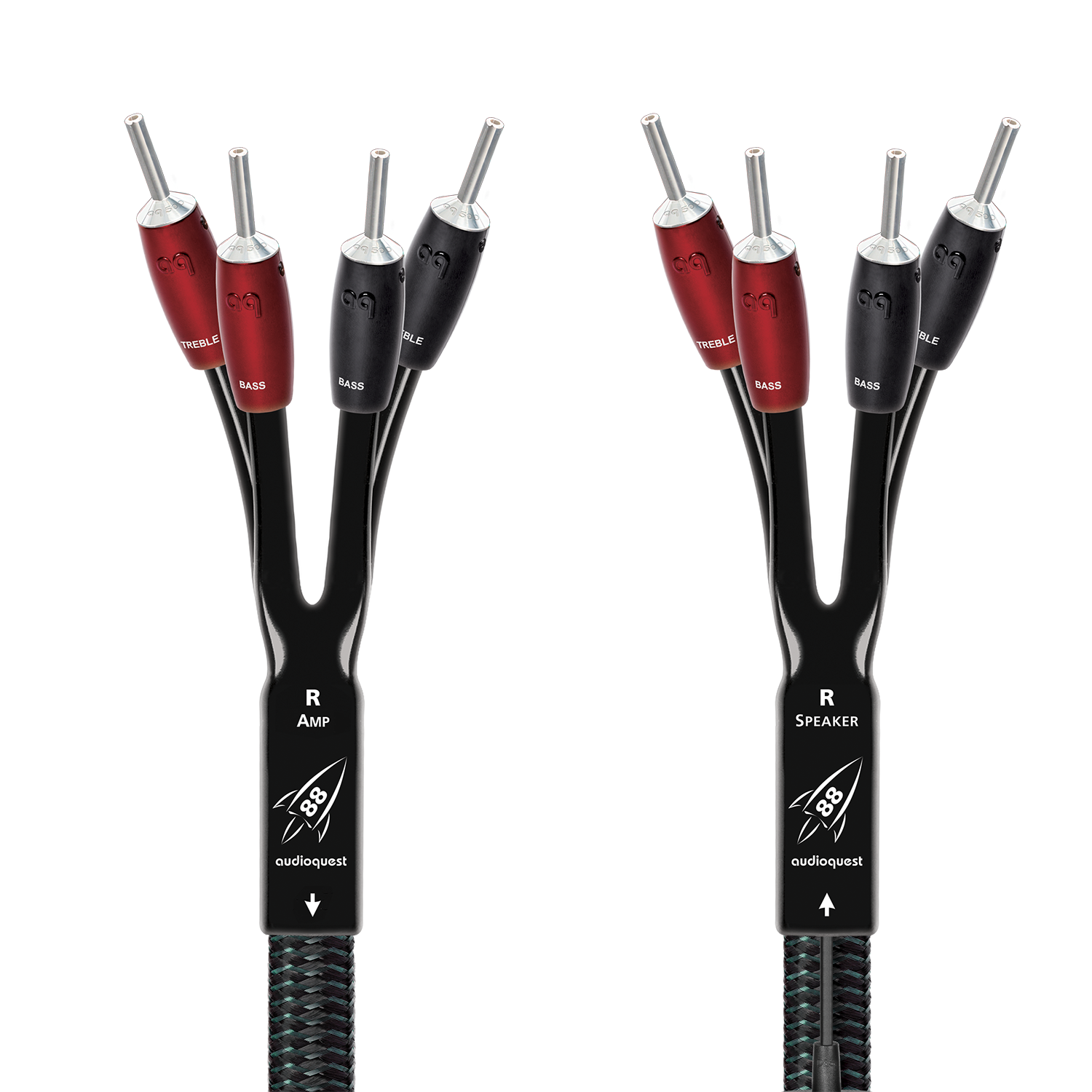 AudioQuest Rocket 88 Single BiAmp Speaker Cable w/ SureGrip 500 Connectors