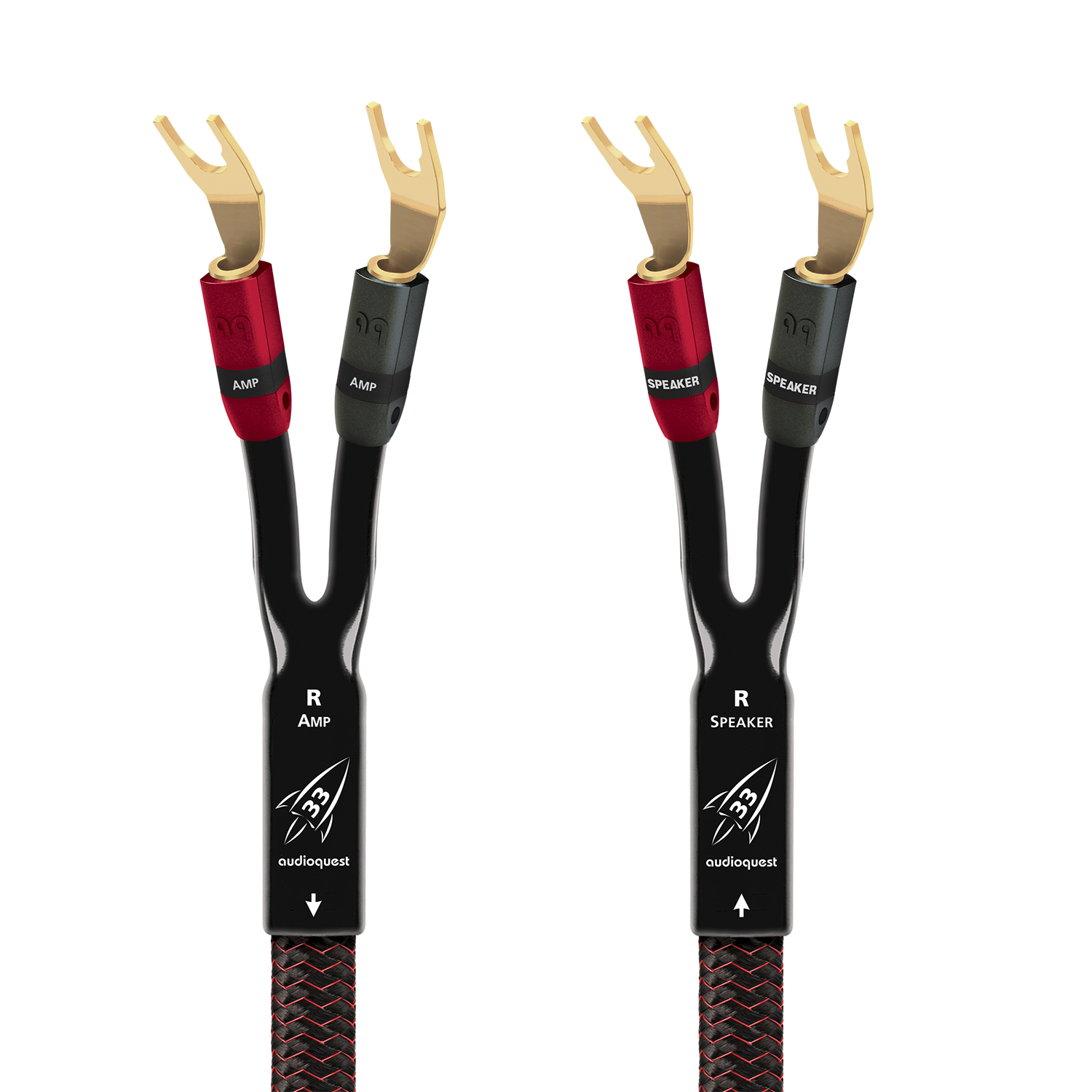 AudioQuest Rocket 33 Full-Range Speaker Cable w/ SureGrip 300 Connectors