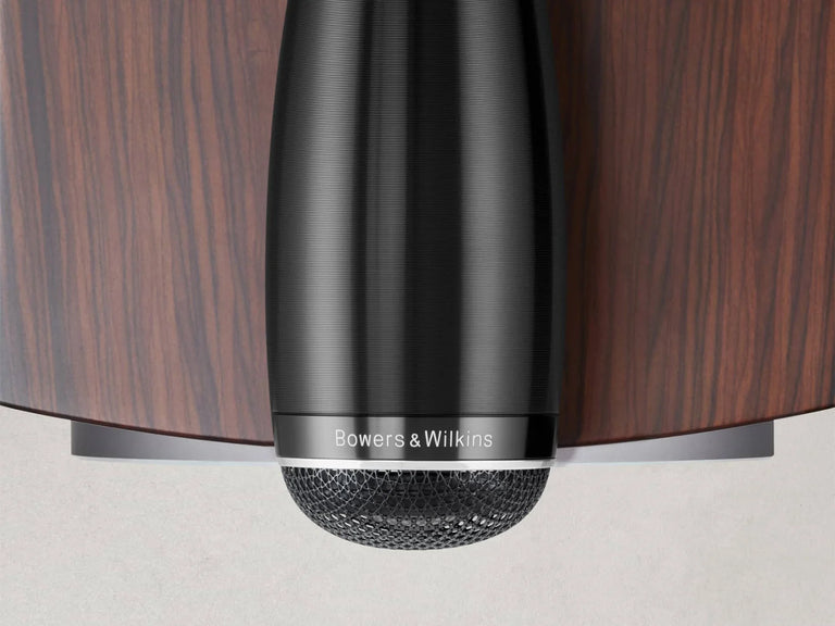 Top view closeup view of B&W 702 S3 Floor Standing Speaker.