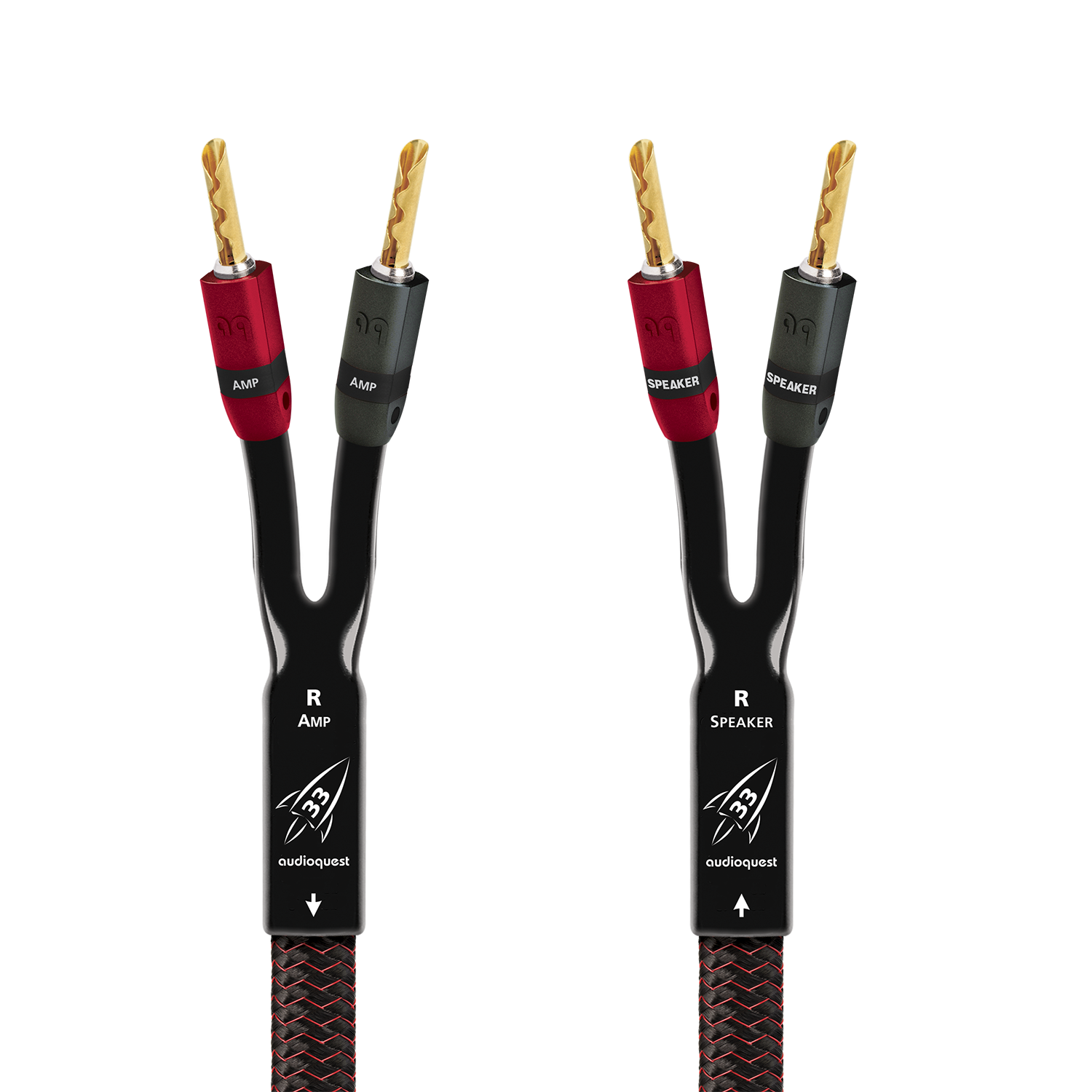 AudioQuest Rocket 33 Full-Range Speaker Cable w/ SureGrip 300 Connectors