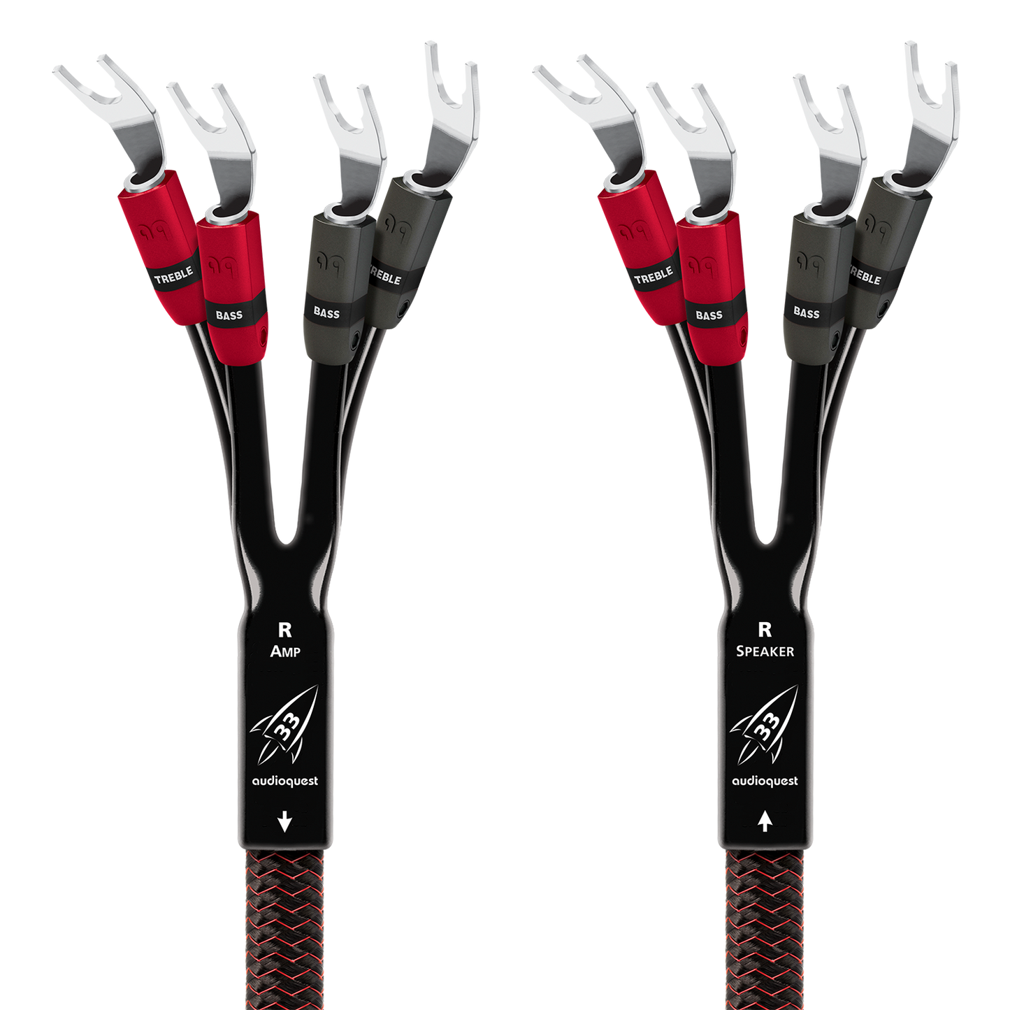 AudioQuest Rocket 33 Single BiAmp Speaker Cable w/ SureGrip 300 Connectors