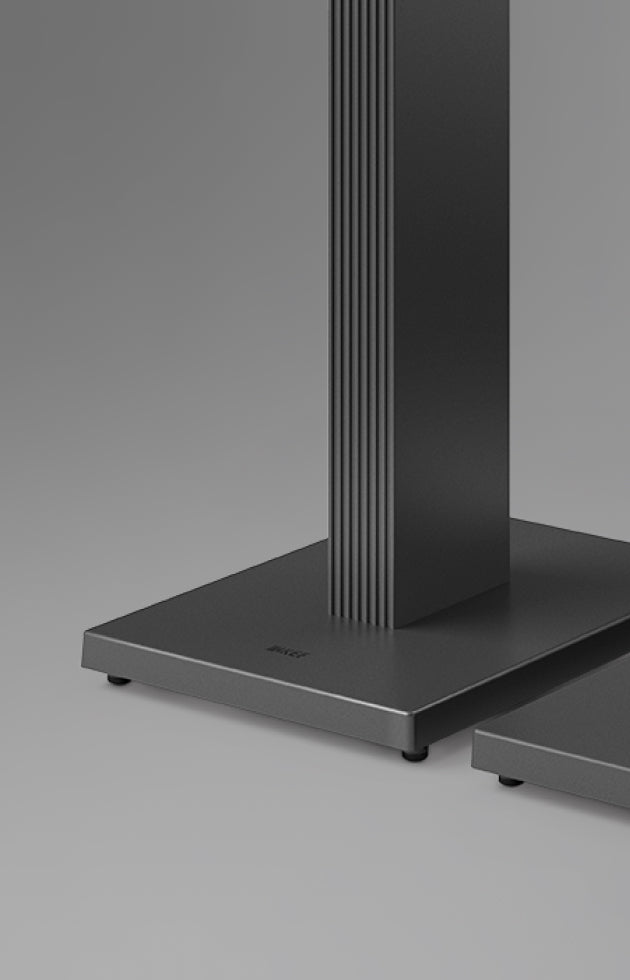 Black KEF Dedicated Stand for Q Series on a gray background
