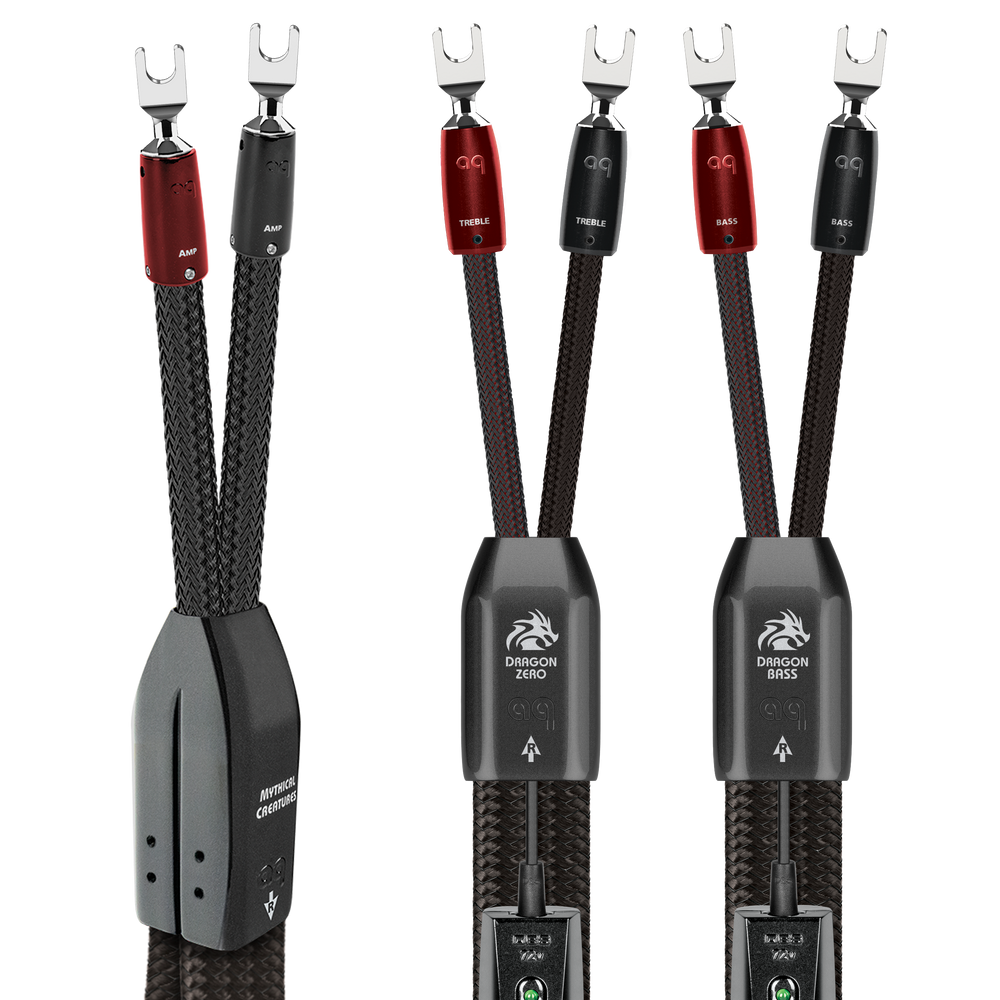 AudioQuest Dragon BiWire COMBO Speaker Cable w/ ZERO for Treble + BASS for Bass