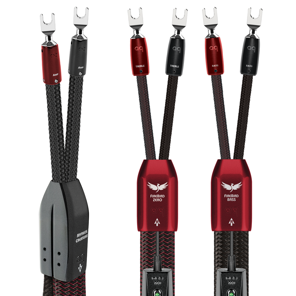 AudioQuest FireBird BiWire COMBO Speaker Cable w/ ZERO for Treble + BASS for Bass