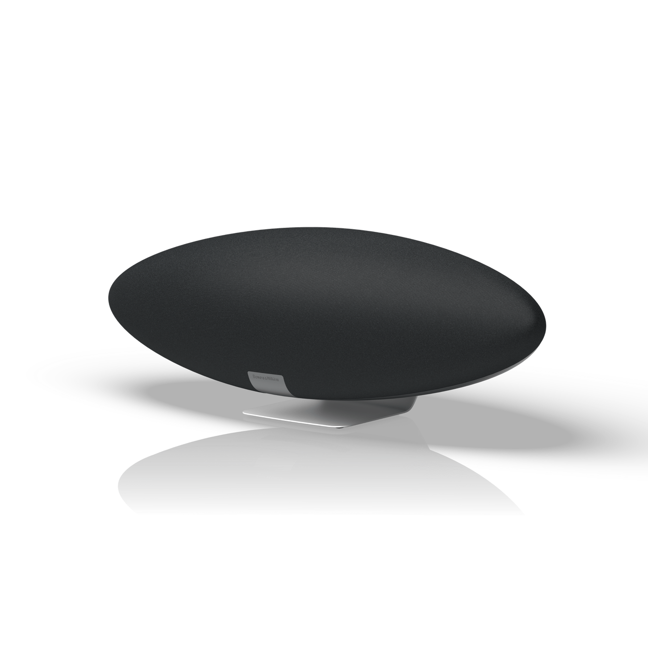 Sideview of a Bowers & Wilkins Zeppelin Pro Wireless Speaker in space grey on a white background - Hi-Fi Centre.