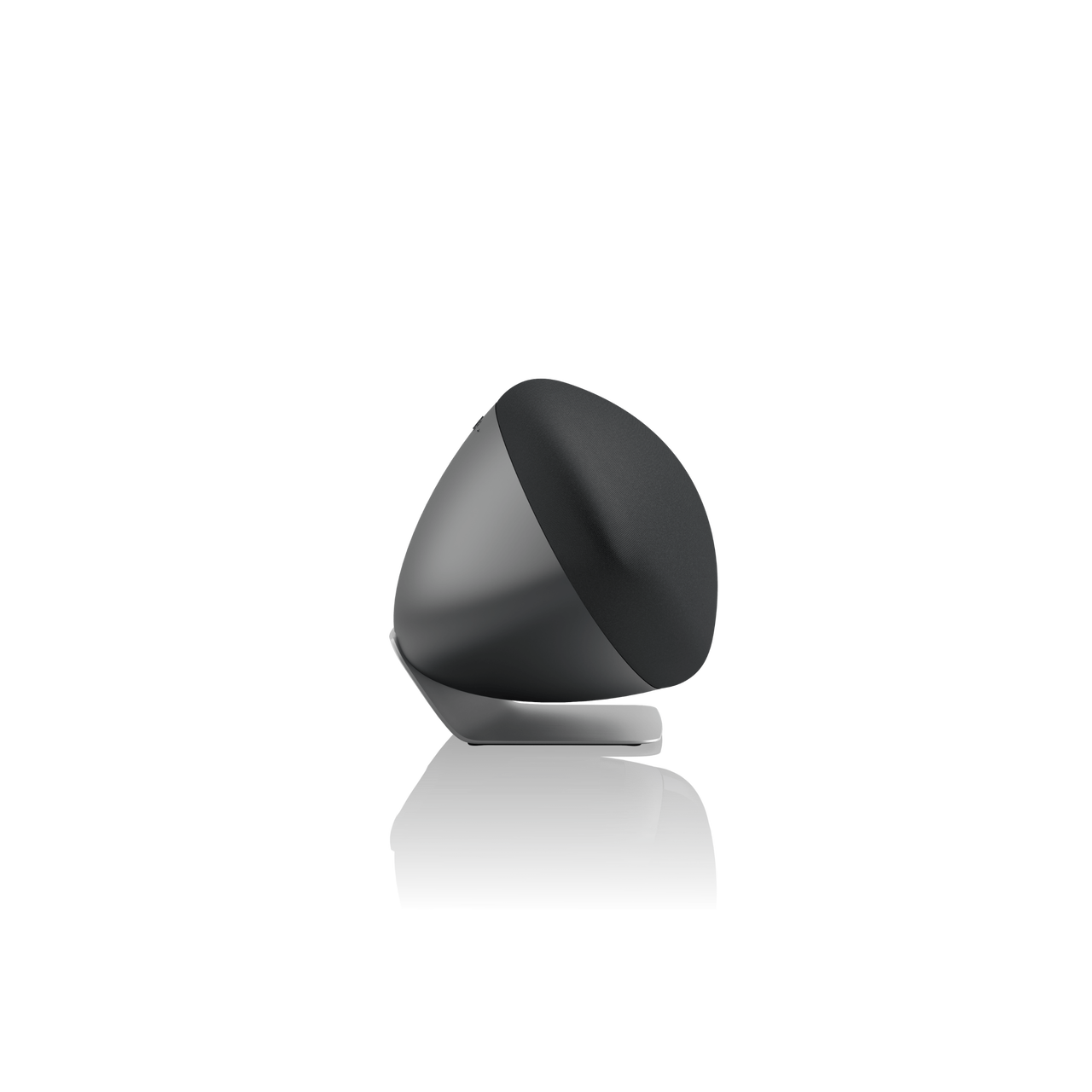 Side view of a Bowers & Wilkins Zeppelin Pro Wireless Speaker in space grey on a white background - Hi-Fi Centre.