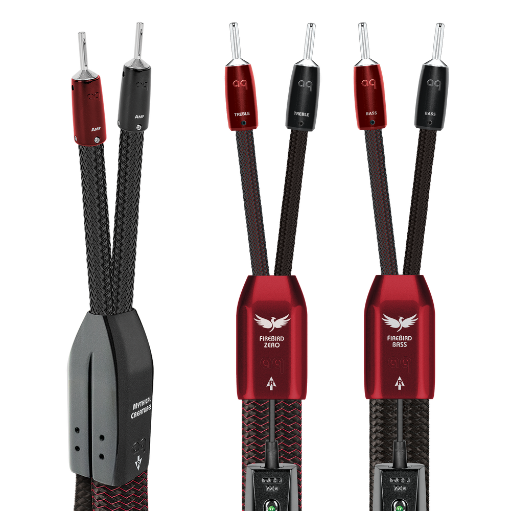 AudioQuest FireBird BiWire COMBO Speaker Cable w/ ZERO for Treble + BASS for Bass