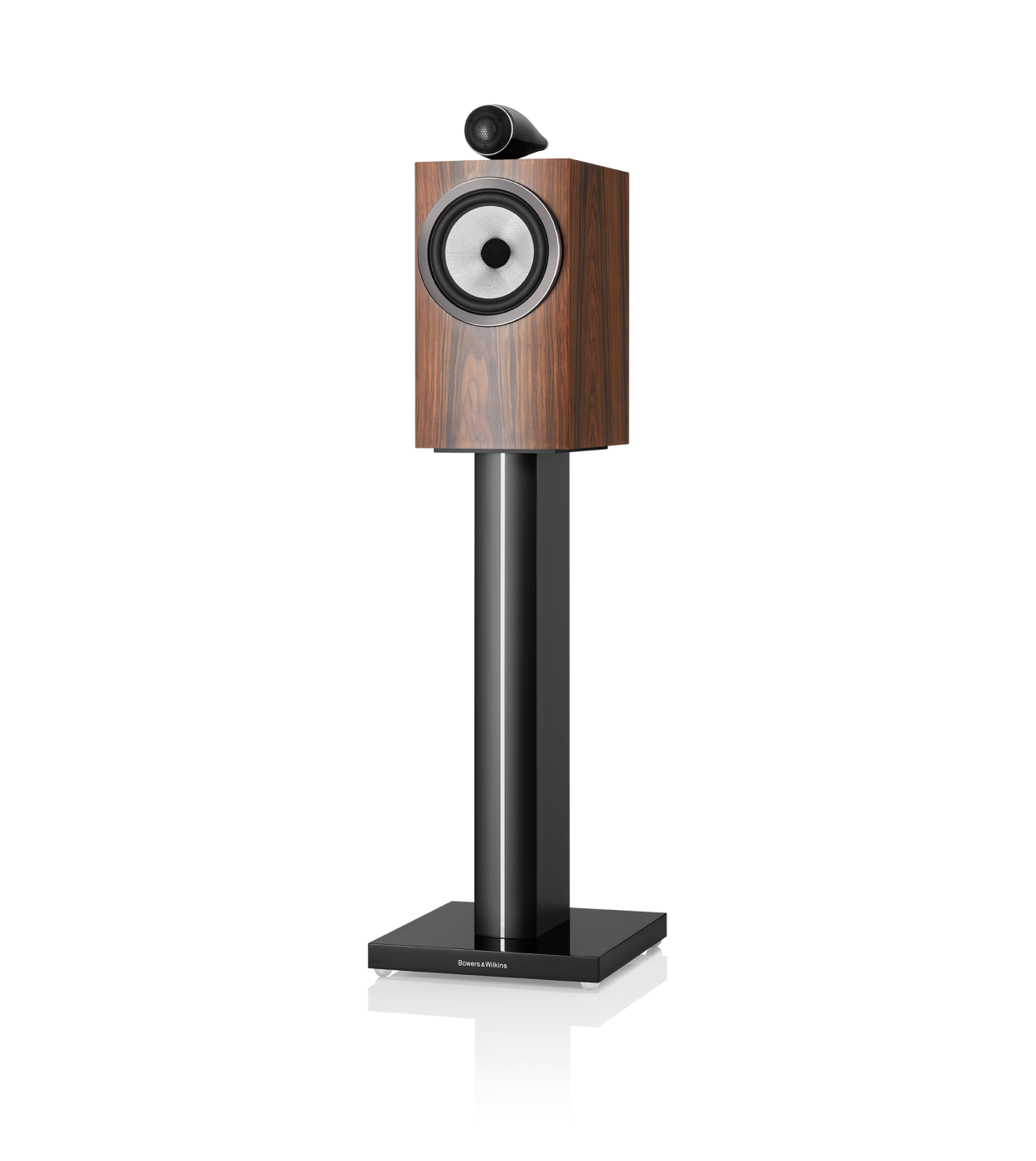 B&W 705 S3 Bookshelf Speaker in mocha color finish.
