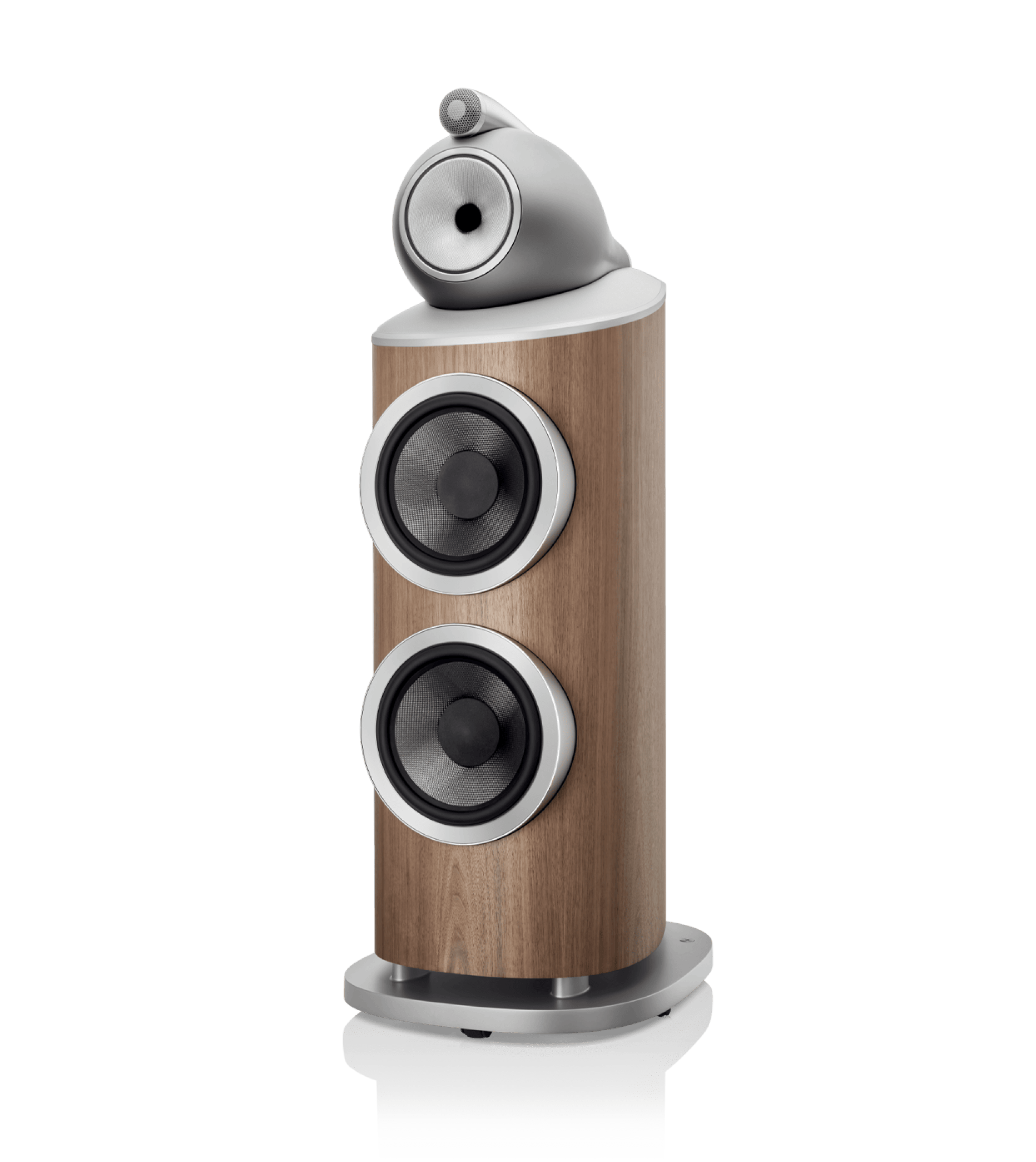 B&W 801 D4 Reference Speaker in walnut finish.