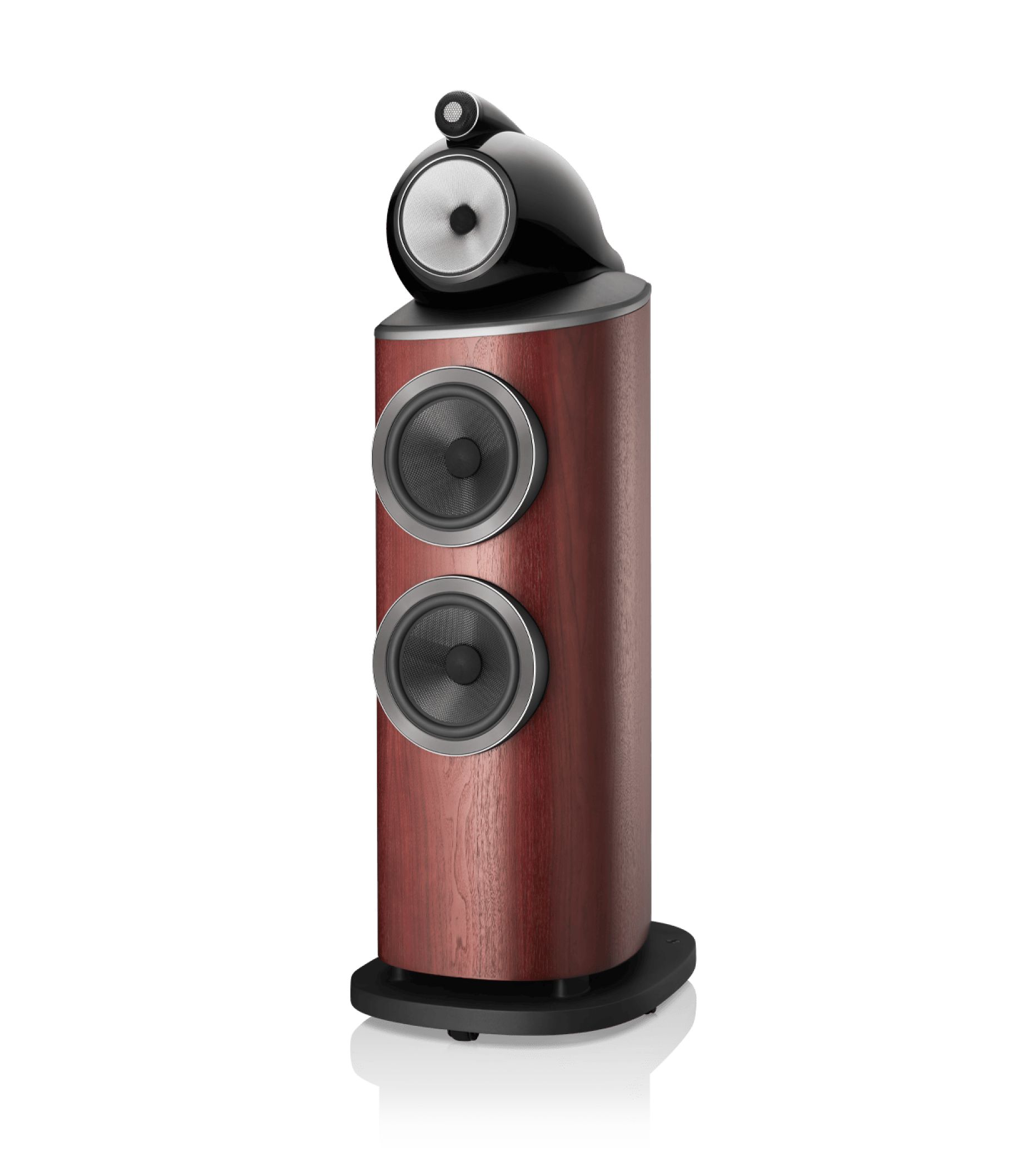 B&W 802 D4 Reference Speaker in rosenut color finish.