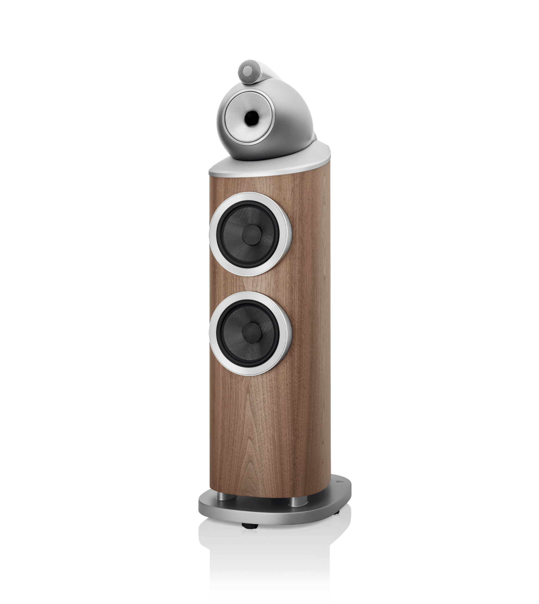 B&W 803 D4 Reference Speaker in walnut color finish.
