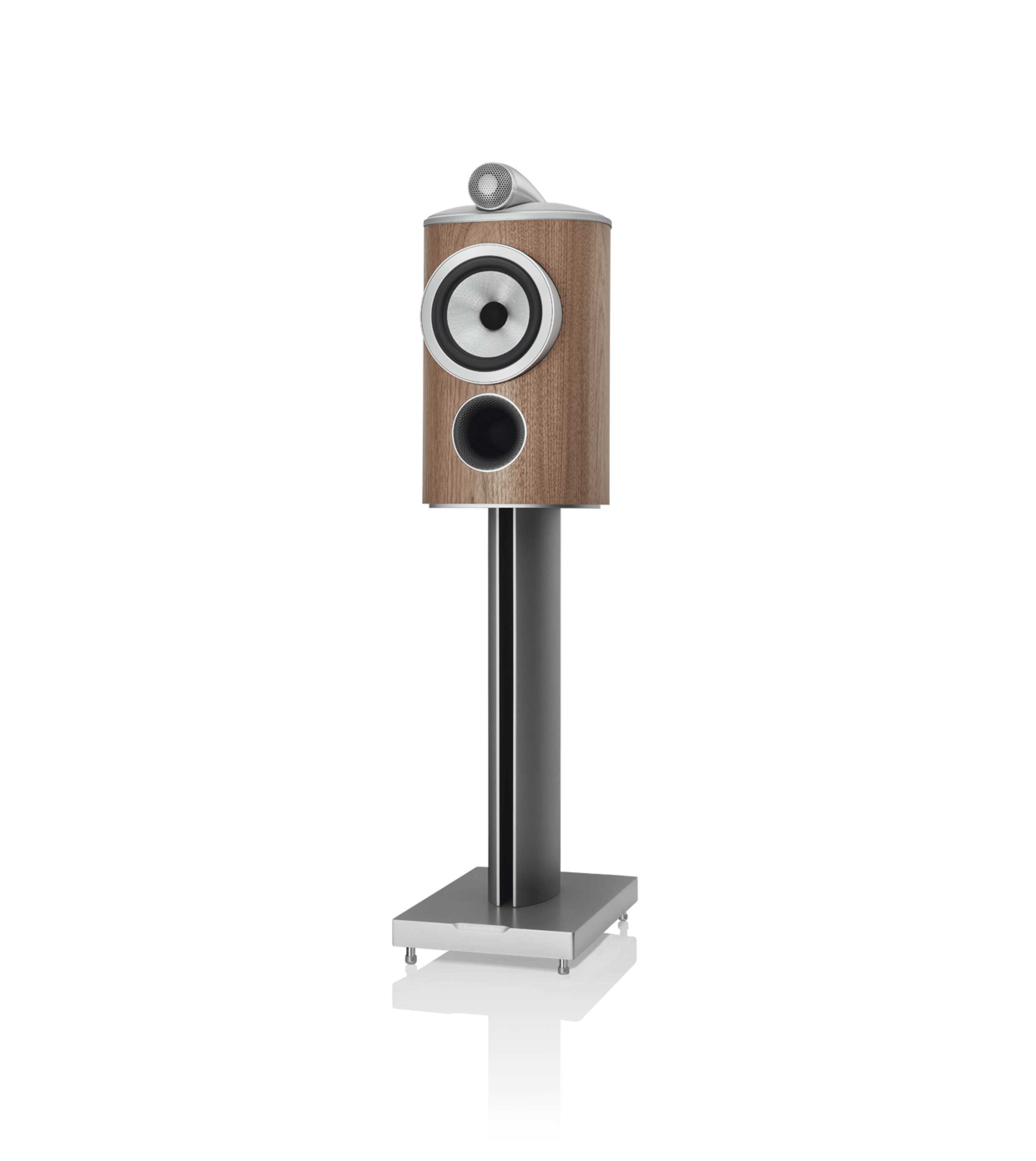 B&W 805 D4 Reference Speaker in walnut color finish.